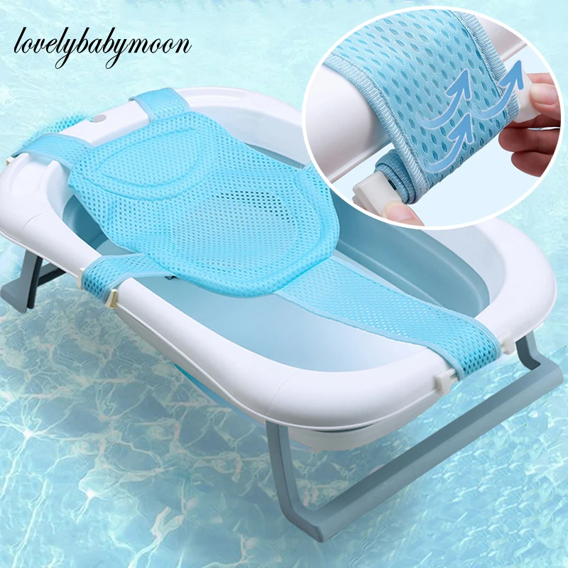 Alfombrilla de bañera para ducha de bebé, asiento de bañera antideslizante, soporte de seguridad para recién nacido, soporte para baño, cojín plegable