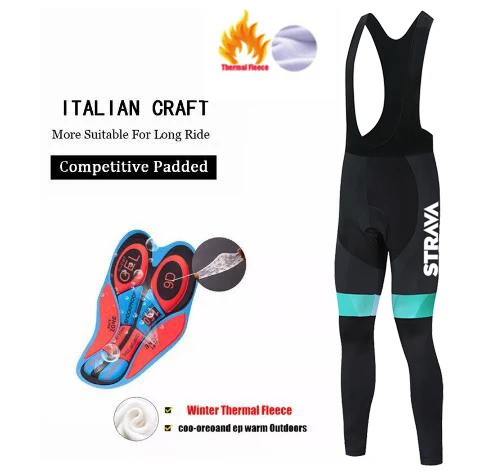 

STRAVA Winter Thermal Men Cycling Long Pants triathlon Outdoor Bicycle Wear bib Pants Top quality shockproof Bike Trousers
