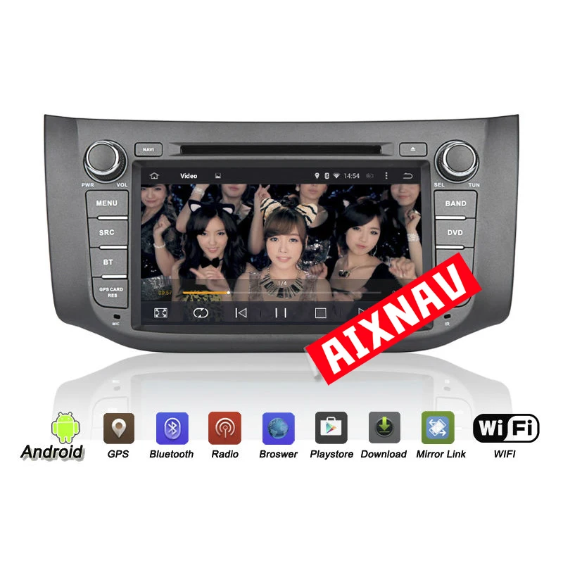 Excellent GPS Navigator Car DVD Player Car Stereo with Display Auto Radio Bluetooth Car Multimedia Player for Nissan Sylphy 2012-2015 5