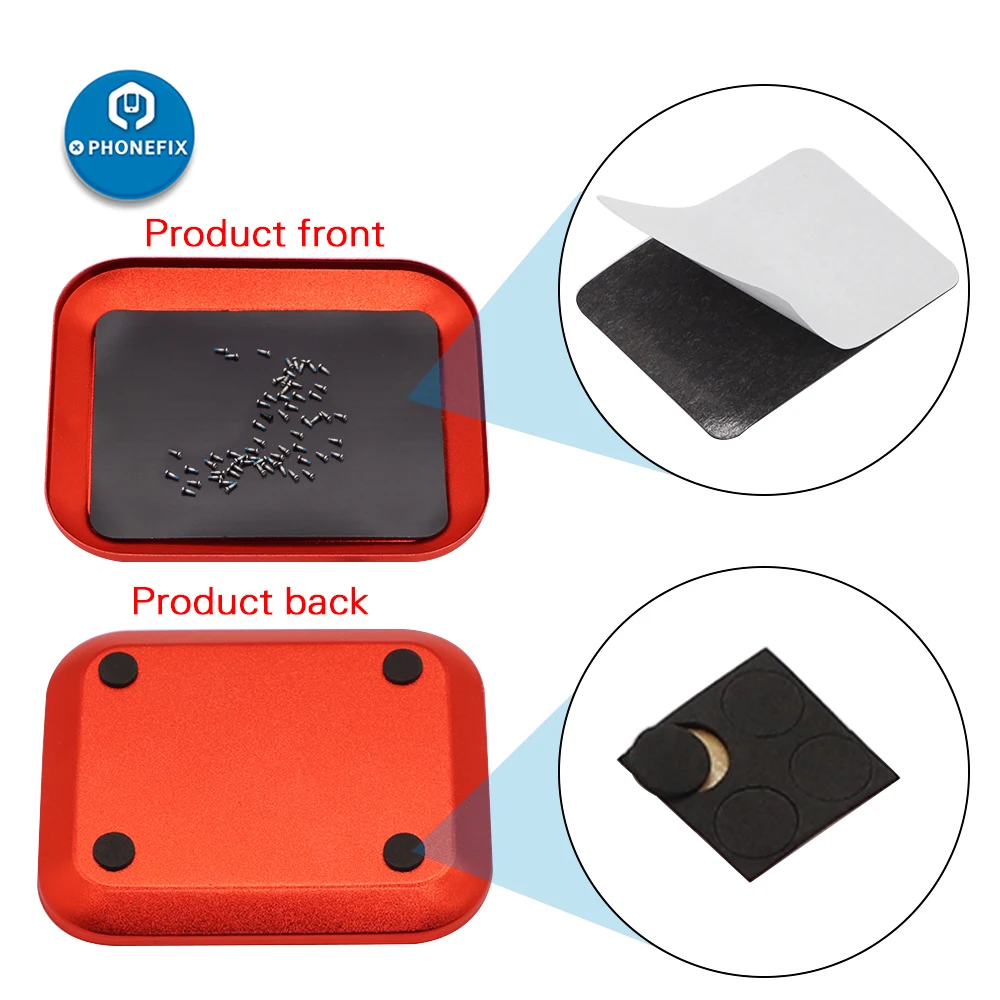 

Aluminum Screw The Tray with Magnetic Pad Screw Storage Box for RC Model Cell Phone Repair Tools Screw Plate Screw Box