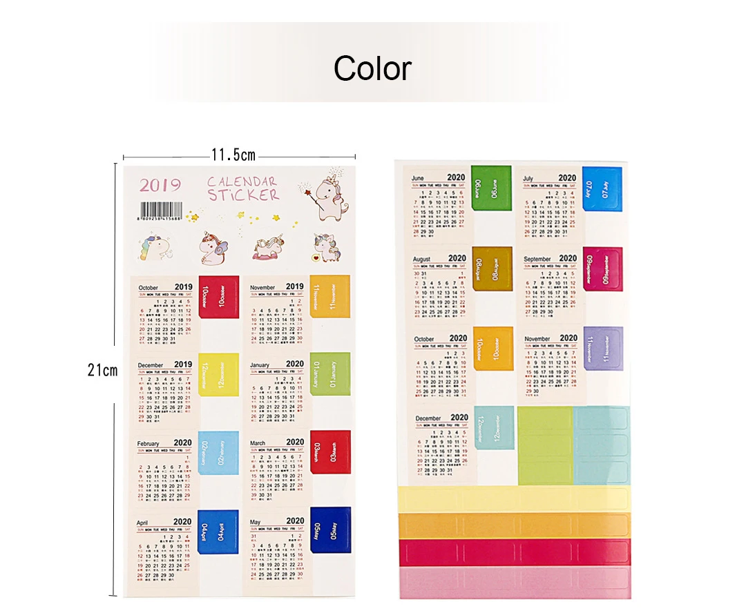 Календарные наклейки Тетрадь планировщик декоративные Стикеры мини-наклейка для календаря индекс Закладка для книги милые канцелярские принадлежности 2 шт./упак
