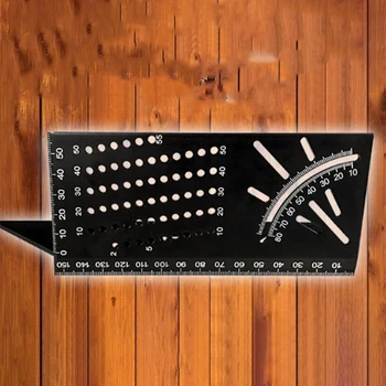 

45/90 Degrees Woodworking Multifunctional Square Gauge Angle Protractor over the T-Type Ruler Angle