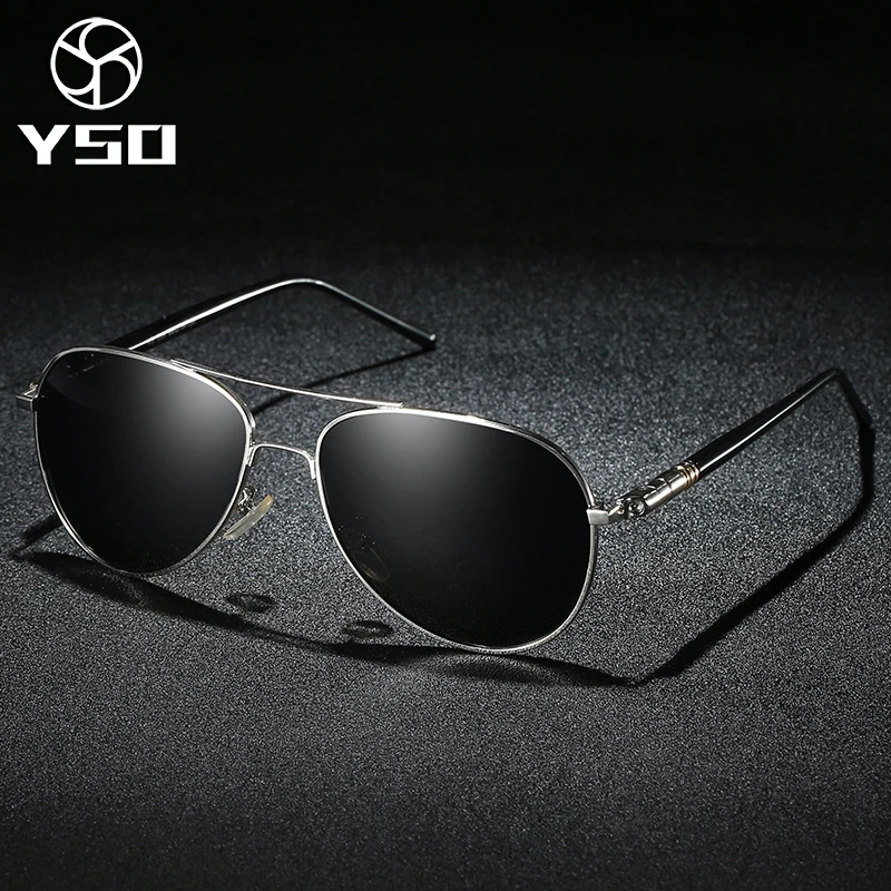 

YSO 2020 Luxury Brand Men Sunglasses For Car Driving Polarized UV Protection Sun Glasses With Accessories For Men 209