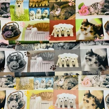 Милый котенок кошка, щенок, домашний питомец собака пэчворк ПВХ акриловый полиэфирный Композитный Водонепроницаемый Оксфорд Ткань DIY скатерть 145 см* 91 см