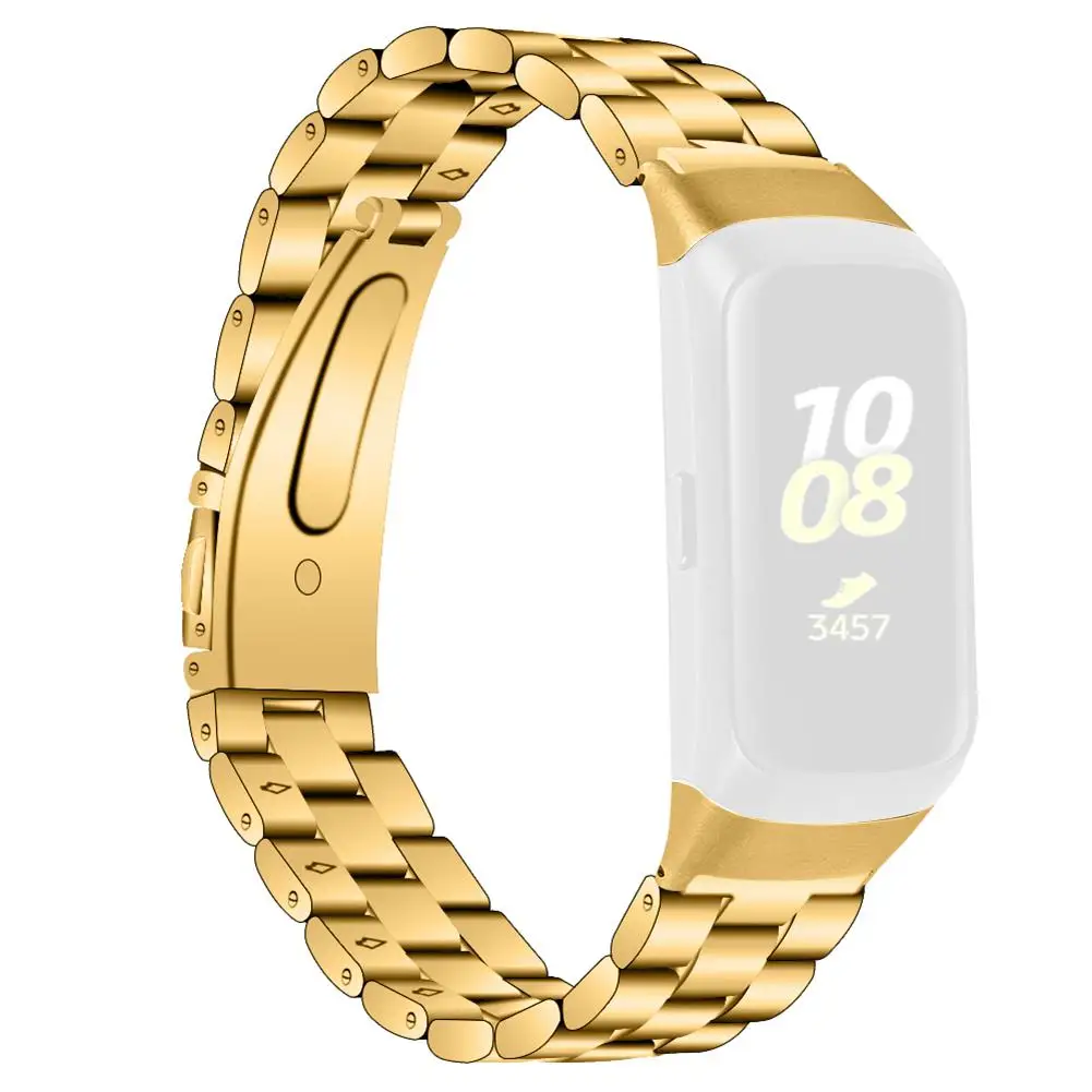 Ремешок для часов для samsung Galaxy Fit SM-R370, умный Браслет, металлический браслет из нержавеющей стали, ремешок для Galaxy Fit SM-R370, ремешок для часов