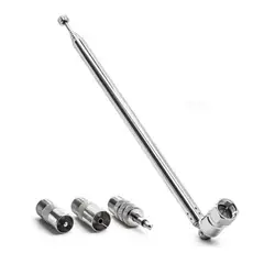 Telescopic DAB/FM Radio Aerial Adapter with 7-Section Antenna, 750mm Length (1set)