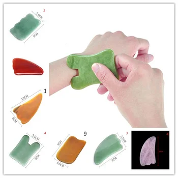 

1PC Natural Guasha Board Facial Eyes Scraping Gua Sha SPA Massage Tool Health Care Beauty Acupoints Plate Massager 16 Styles