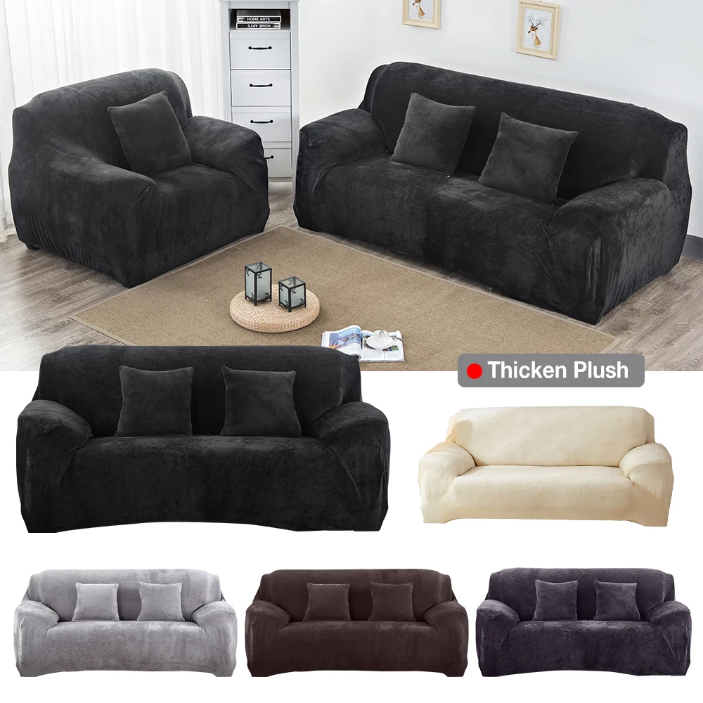 Plush Thicken Universal Sofa Cover For Armchair Stretch Elastic