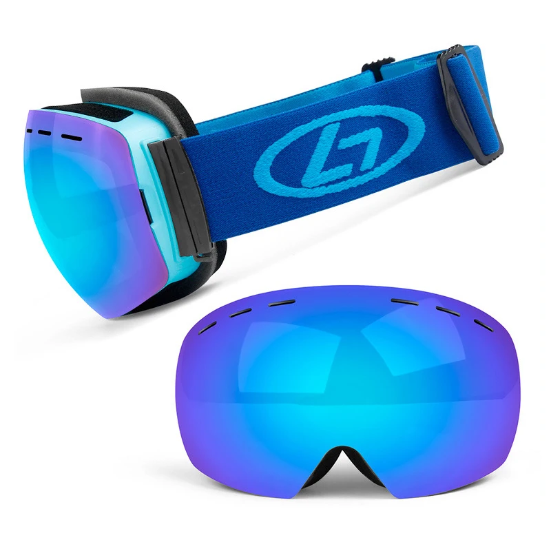 Брендовые лыжные очки, двухслойные, UV400, анти-туман, большие Лыжные маски, очки для катания на лыжах, снежные очки для мужчин и женщин, очки для сноуборда - Цвет: 3