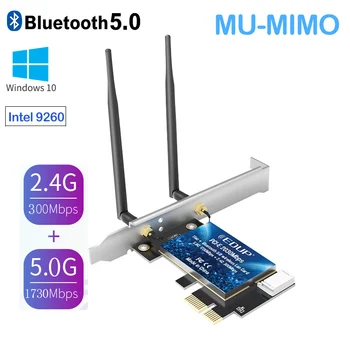 

PCI Express Wireless Wifi Adapter 5GHz/2.4GHz pci-e Wireless network card Bluetooth 5.0 dual band 1200M/2030Mbps 2x5dBi 802.11ac