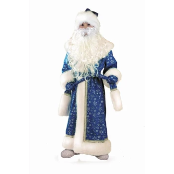 

Carnival costume "Santa Claus", plush, coat, mittens, hat, p. 34, height 134 cm, blue
