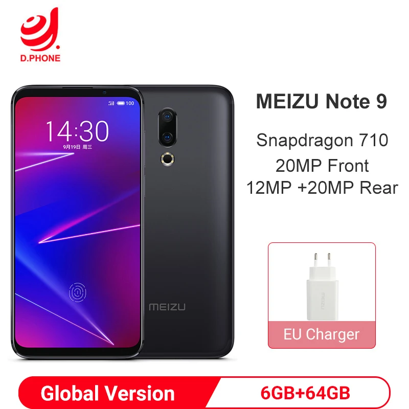 

Global Version Meizu 16 6GB RAM 64GB ROM Snapdragon 710 Smartphone 6.0" FHD Screen 12MP 20MP Dual Rear Camera 20MP Front Camera