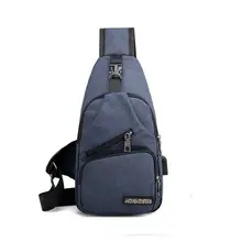 Поперечная граница поставки товаров настраиваемый стиль сумка на плечо мужская сумка для зарядки спортивные мужские USB Грудь пакет открытый грудь