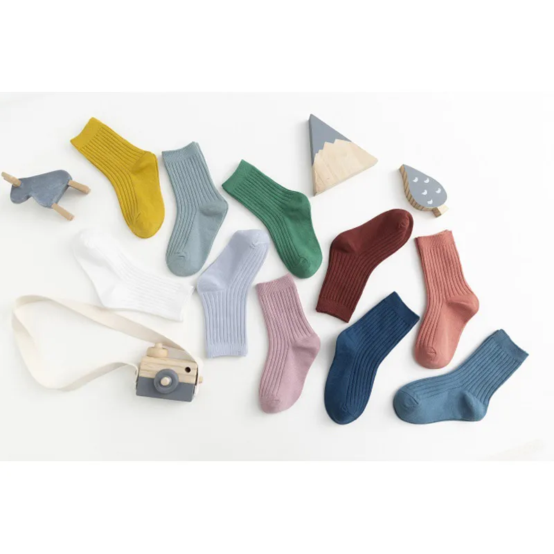 От 1 до 12 лет хлопковые носки для мальчиков и девочек; сезон осень-зима; детские носки для малышей; Разноцветные свободные носки; теплая Модная одежда для детей