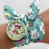 Shsby Design Ladies Flower Cloth Wrist Watch Gold Fashion Women Dress Watches High Quality Fabric Clock Sweet Girls Watch 3