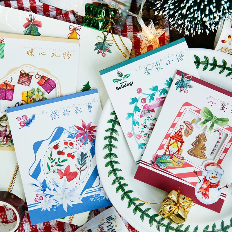 40 шт., рождественские наклейки, упаковка Kawaii, наклейки Bullet Journal, скрапбукинг, сделай сам, дневник, наклейки Sttationery, подарок для детей