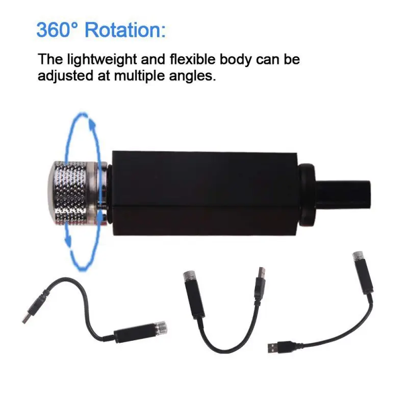  1PCS Car Roof Lamp Romantic USB Night Light Atmosphere Lamp Home Ceiling Five Colors Decorative Lig - 4000337212180