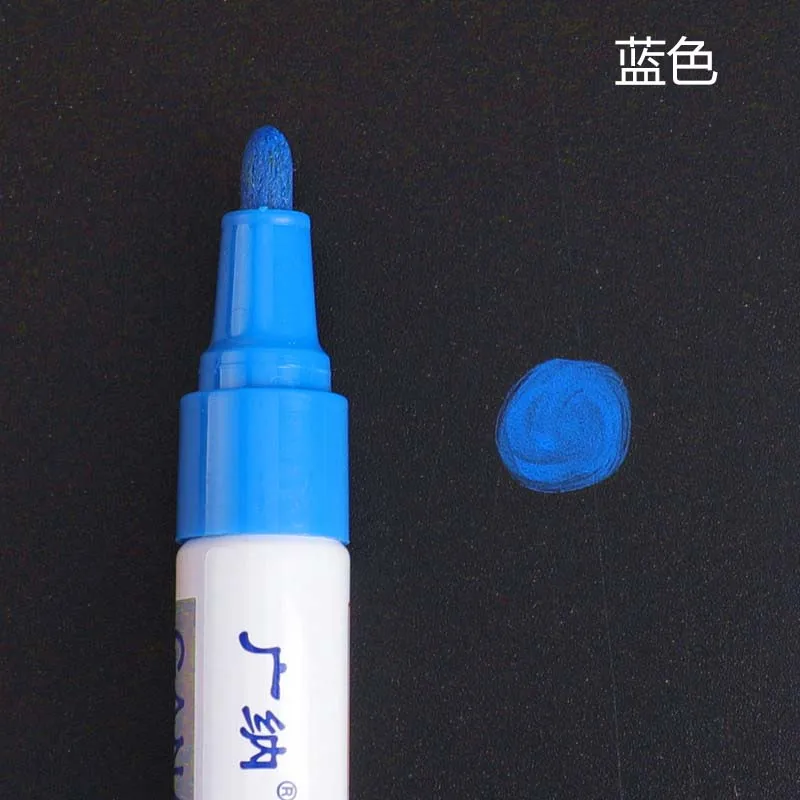 Поделки альбом граффити ручки маркер с перманентной краской ручки красочные водонепроницаемый маркер ручка для автомобильных шин протектора CD металлическое стекло - Цвет: Blue