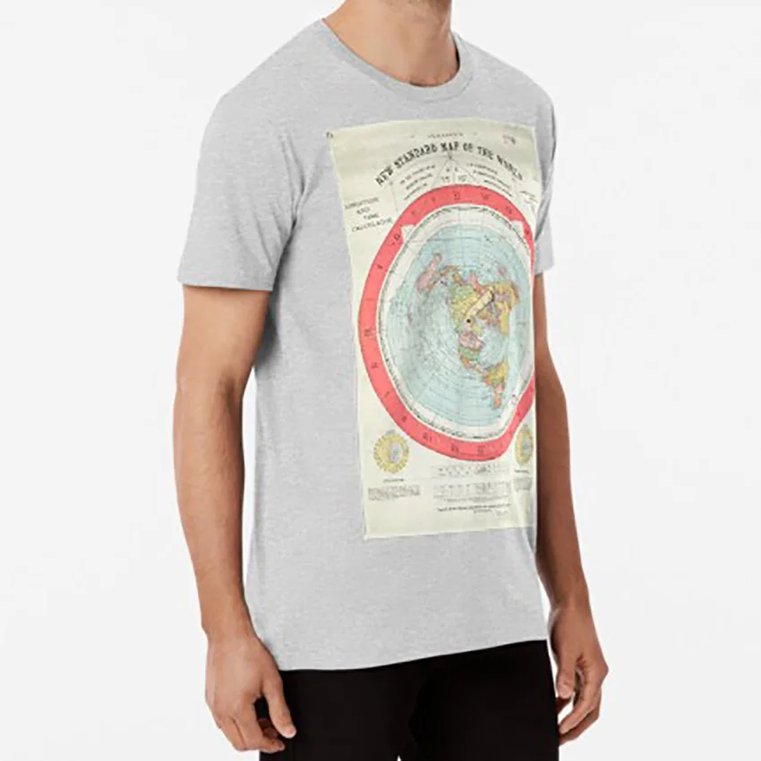 Плоская карта земли Gleason's Map плоская gleasons az eq земли|Футболки| |