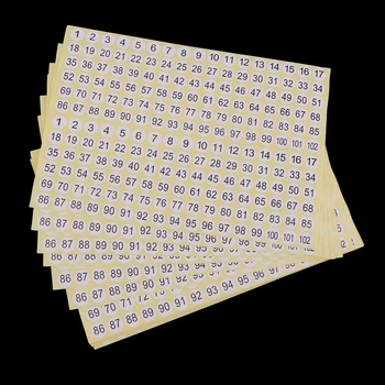 

15 Sheets Round Sticky 1 to 102 Numbers Stickers, Self Adhesive Small Garment Numbered Labels, for Home & Office Use