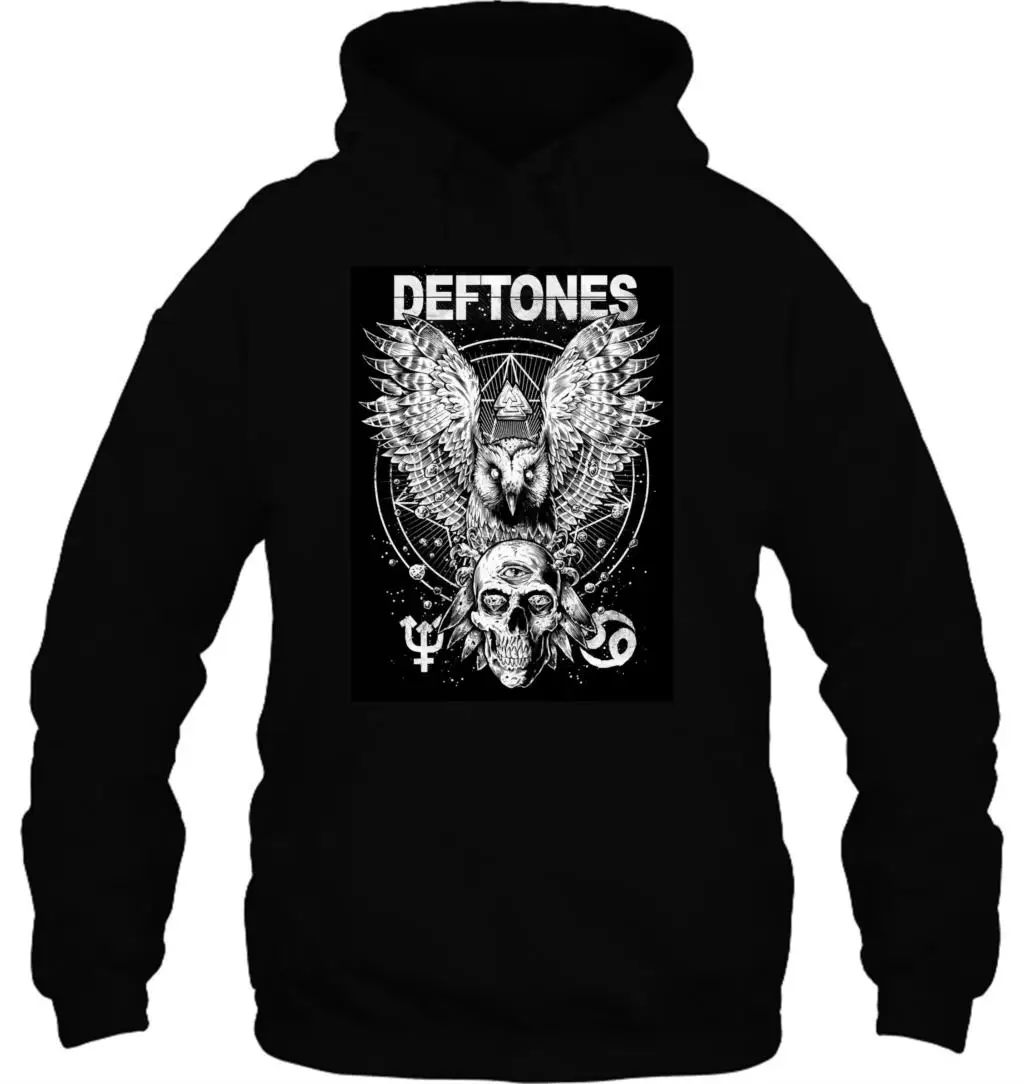 Мужская толстовка DEFTONES черная Альтернативная футболка с логотипом метал-группы рок рубашка женская уличная одежда