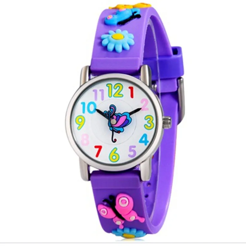 New Arrival 3D Silicone Design Student Kids Watch Fashion Children's For Boy Clock Relogio Kol Saati Feminino afbeelding