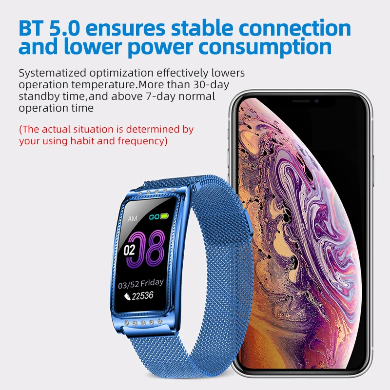 Женские Смарт-часы с Bluetooth, IP68, водонепроницаемые, пульсометр, умный браслет с фитнес-трекером, спортивный браслет для IOS, Android