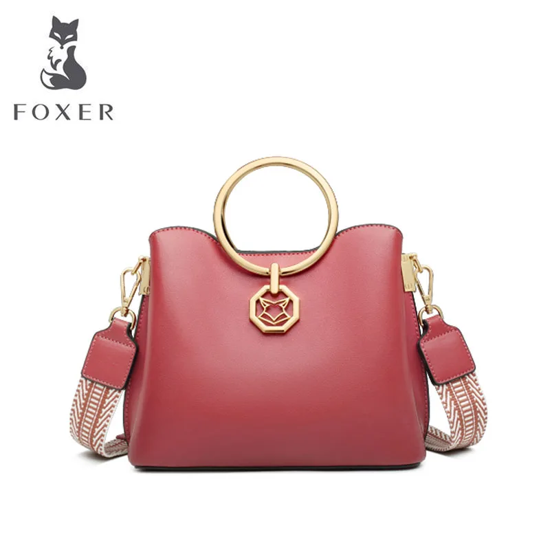 

Cow leather handbag 2019 new simple large capacity handbag Joker one shoulder messenger bag