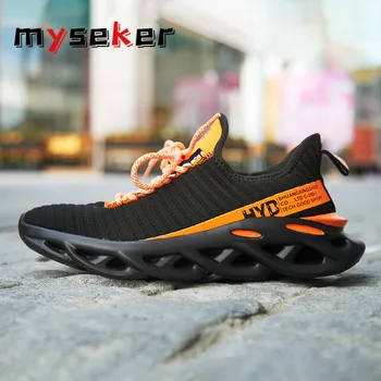 

Summer Men's Sneakers Fly Weaving Teenage Shoe Round Toe Mens Running Shoes Super Light Men's Sport Shoes Big Size Men Shoe s6