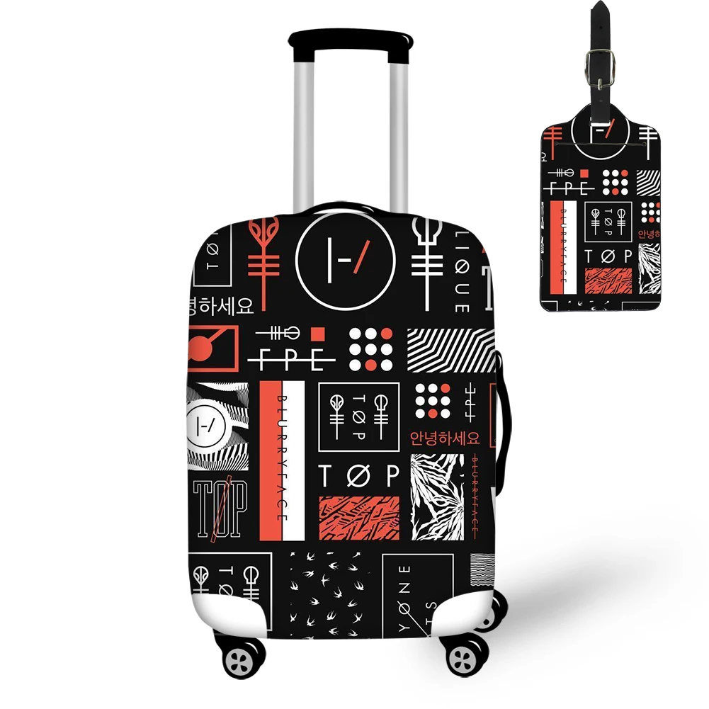 With Same Bag THIKIN Twenty One Pilots Стильный чехол с принтом для путешествий и багажа с биркой легкий удобный для туризма модный защитный чехол с рисунком - Color: With Same Bag
