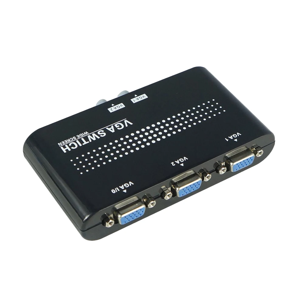 2 In 1 Out VGA/SVGA Manual Sharing Selector Switch Switcher Box Original For LCD PC Switches Display 1080 HD Video Converter vga kvm switch,1080p splitter adapter