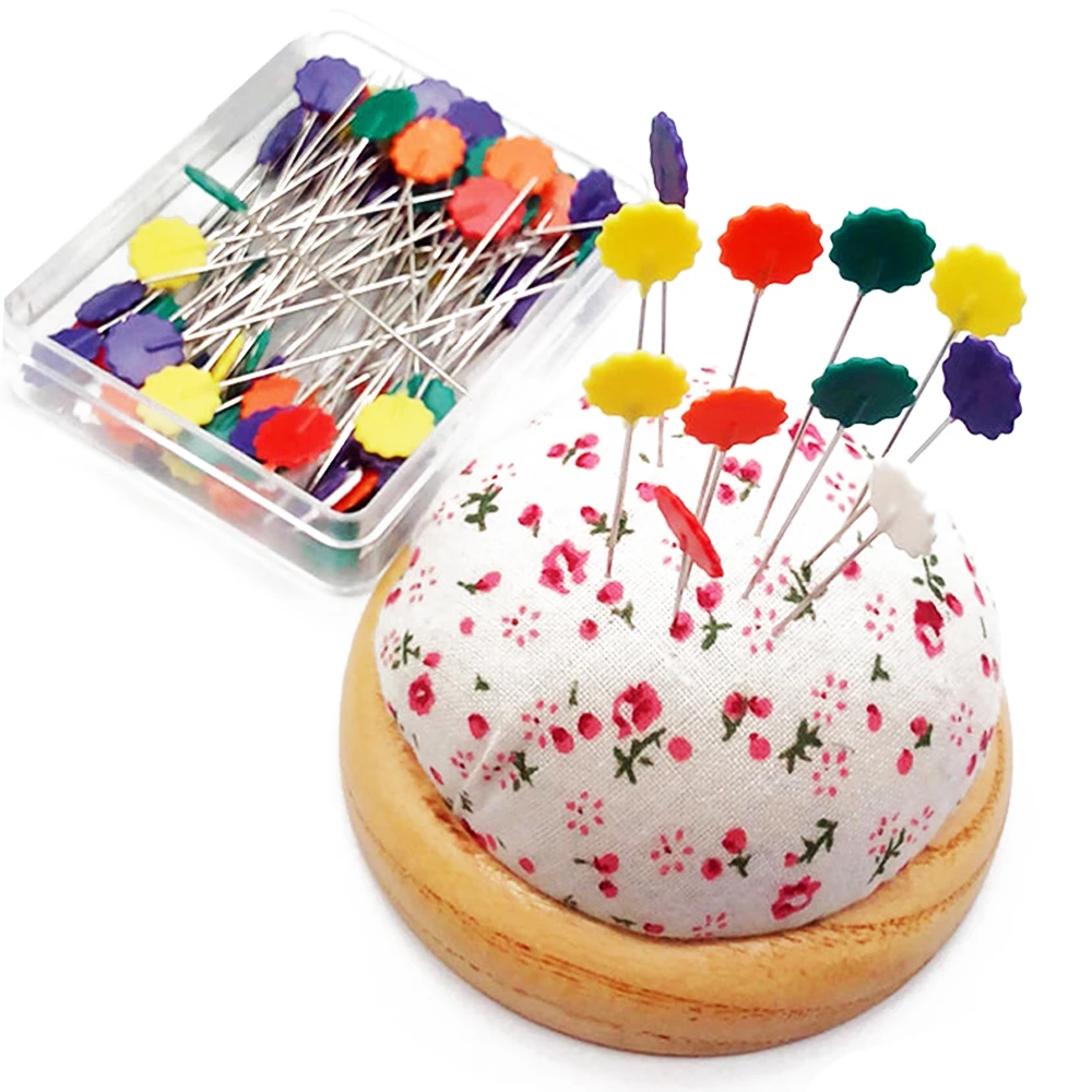 Patchwork needles Mixed Colors Sewing Flower Head Pins Tool Needle Arts 50PCS | Дом и сад