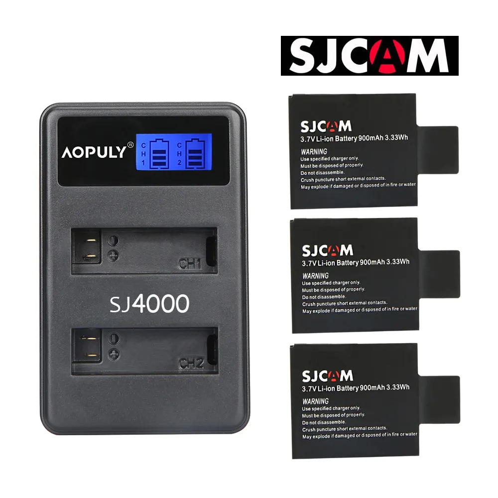 Aopuly SJCAM SJ4000 батарея для камеры литий-ионная батарея для SJCAM SJ4000 Wifi SJ5000 Wifi SJ5000 Plus SJ6000 батареи для камеры