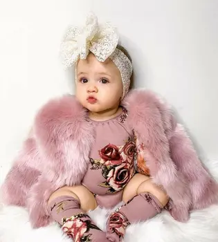 

0-24M Cute Bodysuit Newborn Kid Baby Girl Flower Short Sleeve Romper Stocking Outfit Clothes