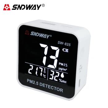 

SNDWAY PM2.5 Detector Digital Air Quality Monitor Laser Sensor Gas analyzer Air Pollution tester Temperature humidity meter tool