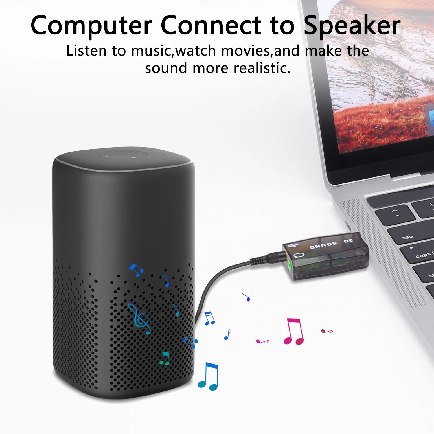 Виртуальная 5,1 звуковая карта Внешний USB аудио адаптер Звуковая карта USB к разъему 3,5 мм наушники микрофон для ПК ноутбук