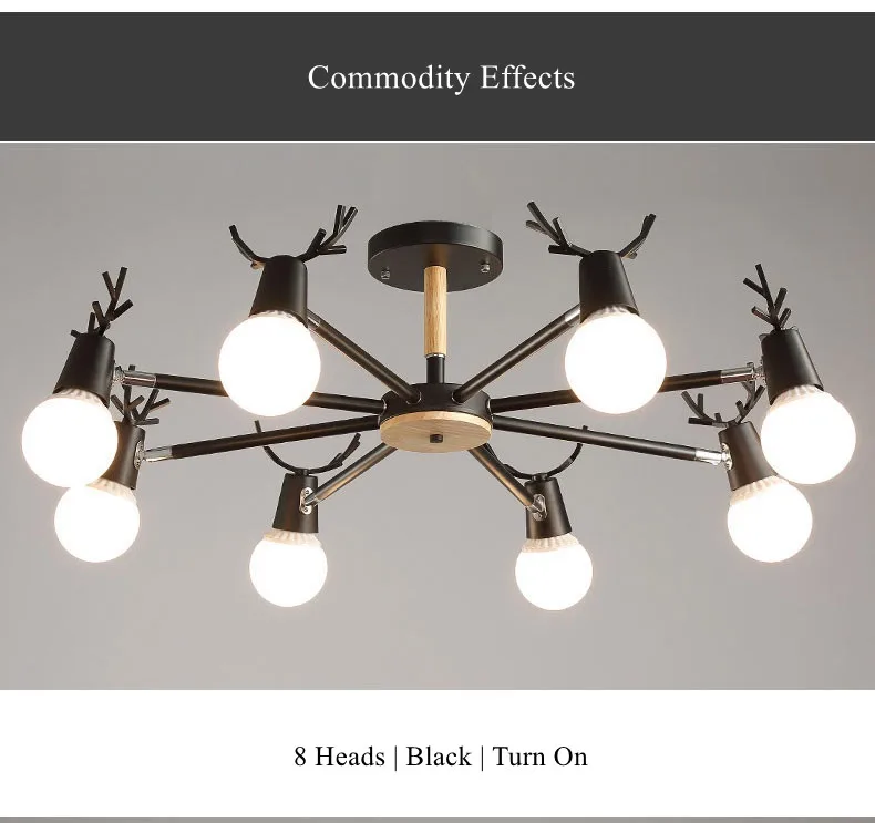 Nordic Antlers Chandelier  suspension luminaire lustre moderno LED Chandeliers Lighting Fixtures 10