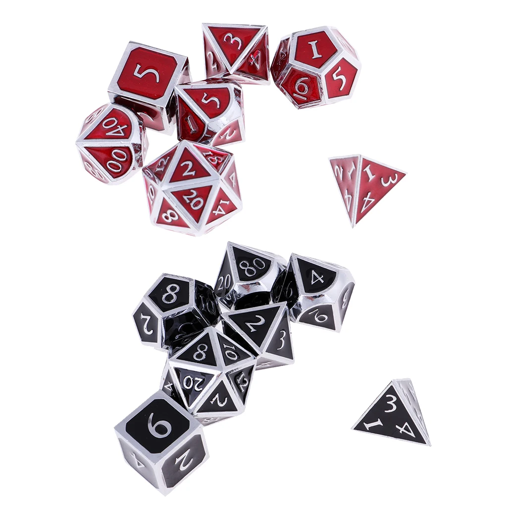 14/Набор 16 мм многогранные игральные кости D4 D6 D10 D20 для игры в Подземелья и Драконы TRPG