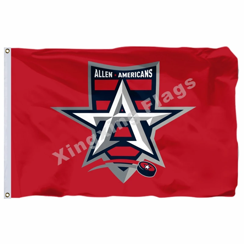 Allen Americans Аляска флаг "Aces" ECHL баннер касательно видоизмененного Флаг США 3ft X 5ft полиэстер летающий Размеры 90X150 см - Цвет: Allen Americans