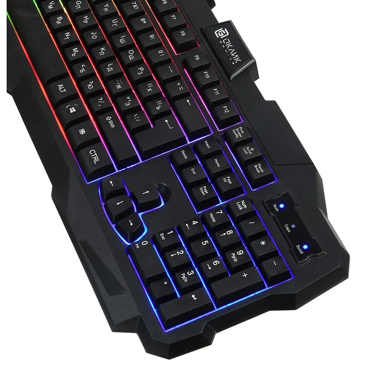 Клавиатура Oklick 757G MADNESS черный USB for gamer LED
