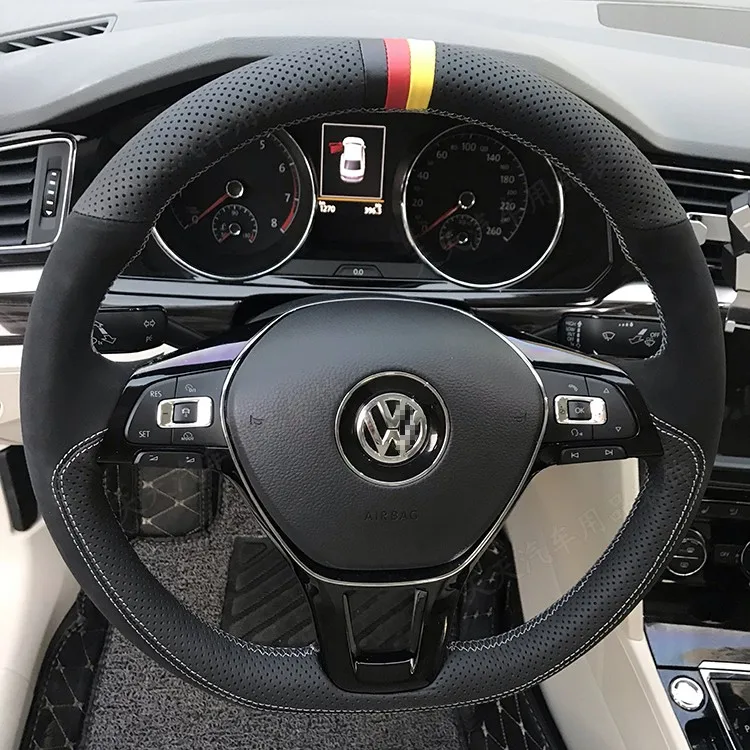 

Чехол на руль автомобиля, замшевый, для Volkswagen Golf 7 Rline Scirocco GTI Sagitar POLO Lamando