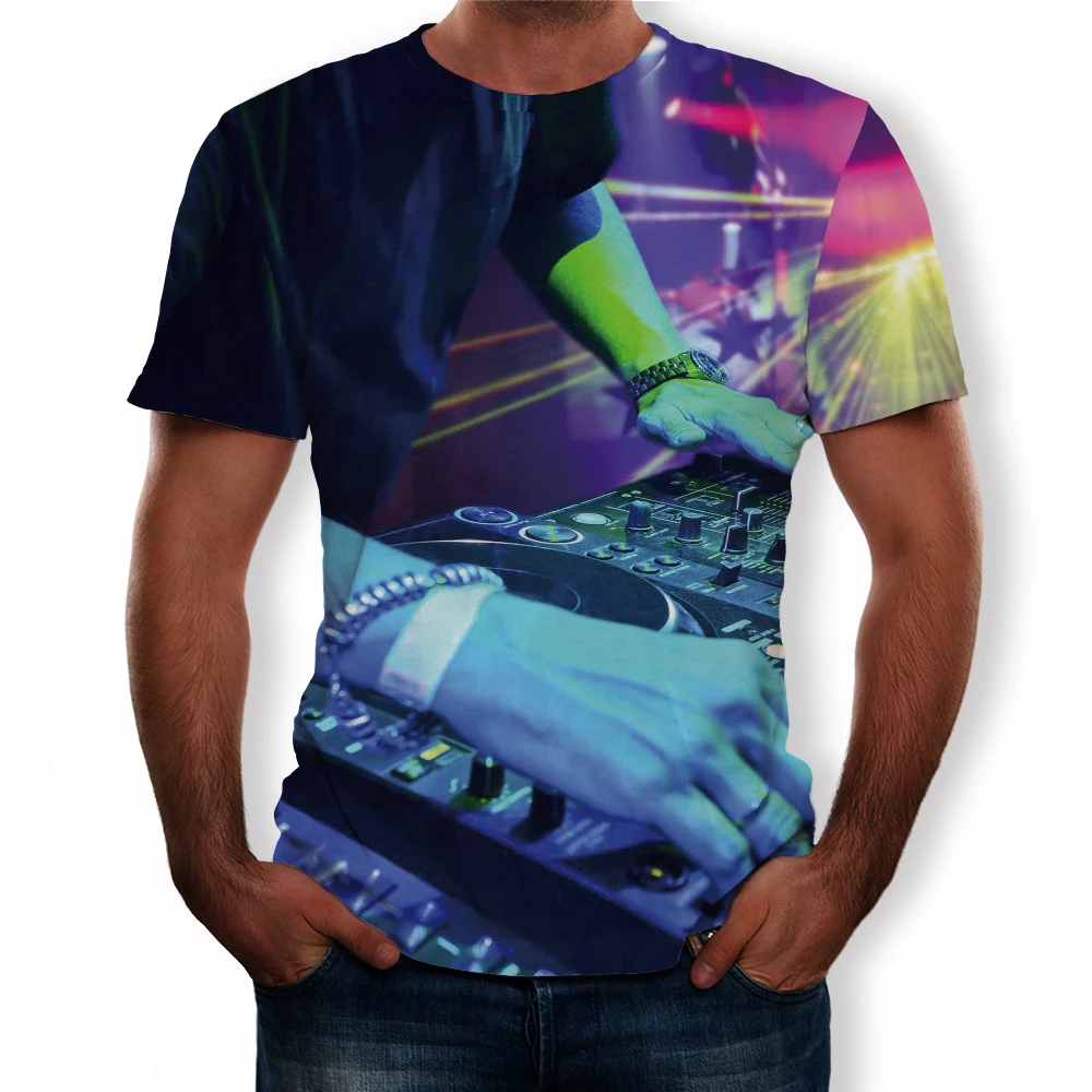Новая Мода пионер гитара Dj Мужская футболка 3D печать круглый вырез короткий рукав для мужчин и женщин рок хип хоп Повседневная футболка Топ