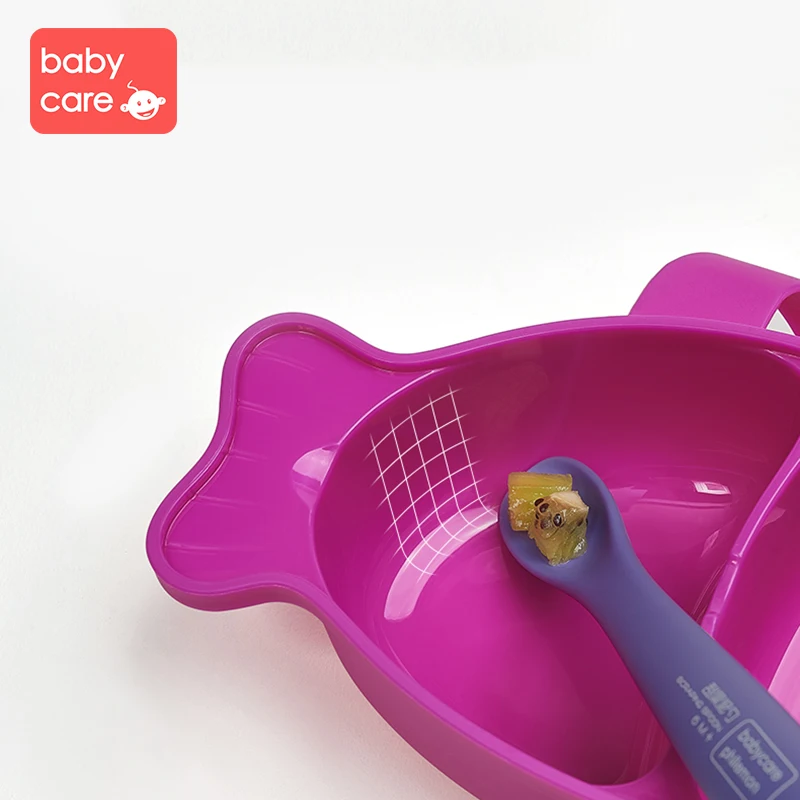 Babycare набор детской посуды в форме рыбки ложка красочная без-BPA безопасная высокая термостойкость набор посуды