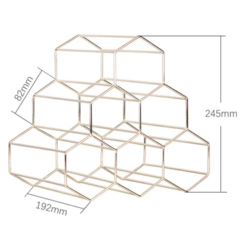 

Simply Modern Triangle Metal Wine Rack Hold 6 Bottle For Home Party Bar Gold