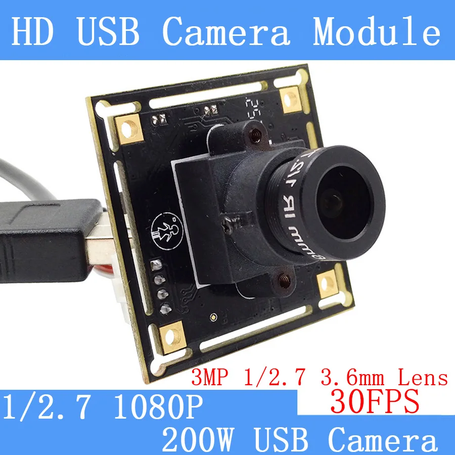 PU`Aimetis Surveillance Camera 1080p Full Hd MJPEG 30fps High Speed OV2710 Mini CCTV Android Linux UVC Webcam USB Camera Module