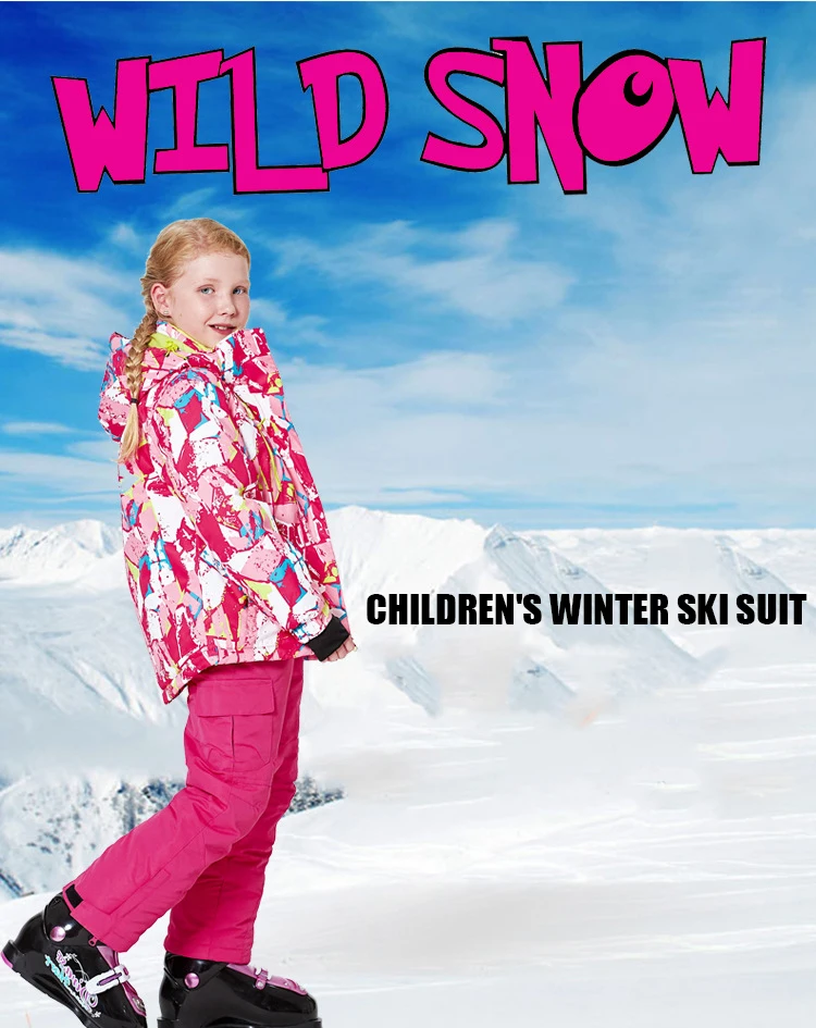 Новая детская зимняя теплая спортивная куртка для катания на лыжах верхняя одежда для мальчиков и девочек ветрозащитная теплая куртка с капюшоном