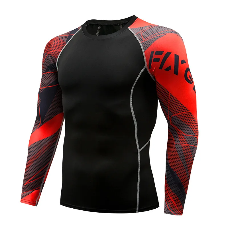 

Men's Sports Fitness Tights Long-sleeved Breathable Quick-drying Running Basketball Training Clothes Sportswear Bottoming Shirt