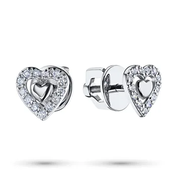

Pusety of white gold with diamond e0901ps11182900