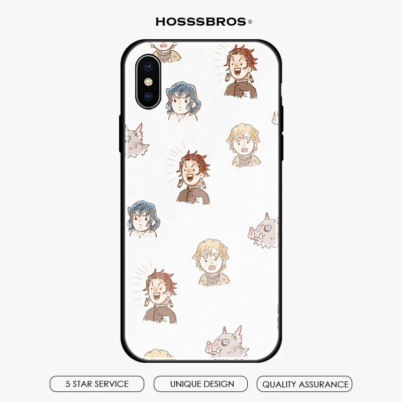 Tanjiro Zenitsu Inosuke милый стеклянный Мягкий силиконовый чехол для телефона iPhone SE 6 6S 7 8