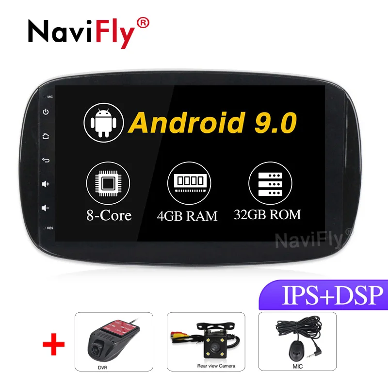 

Android9.0 4G RAM 64G ROM Car Multimedia Radio for Mercedes Benz Smart Fortwo 2016 2017 2018 radio FM AM RDS wifi DVR